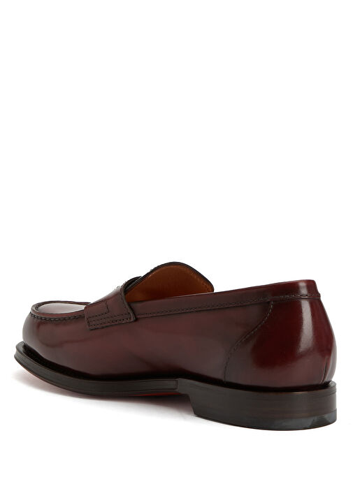 Kırmızı Erkek Deri Loafer - Görsel 4