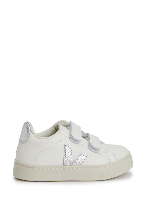 Small Esplar Chromefree Beyaz Çocuk Deri Sneaker - Görsel 2