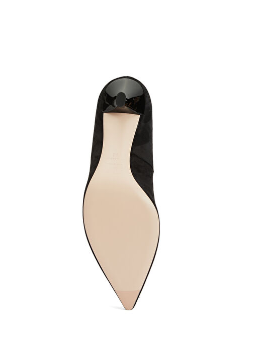 I Love Siyah Süet Topuklu Ayakkabı - Görsel 6