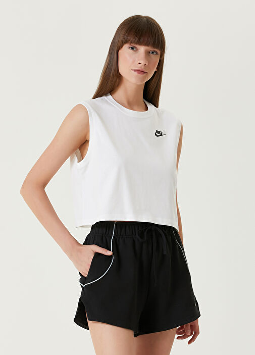 Nike Sportswear Club Beyaz Cropped T shirt Beyaz