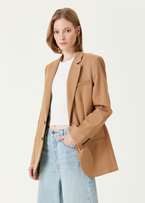 Frame Denim Everyday Camel Wool Blazer