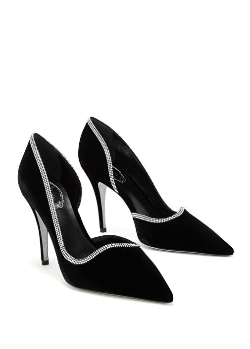 Bordo Süet Stiletto - Görsel 3