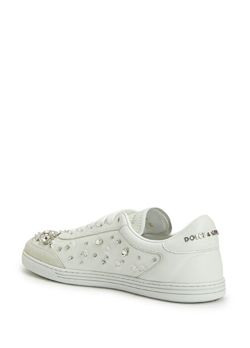 Beyaz Kadın Deri Sneaker - Görsel 4