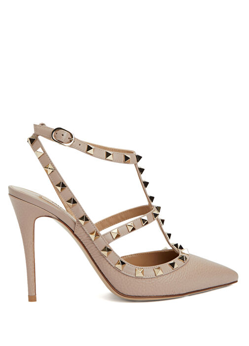 Rockstud Deri Topuklu Ayakkabı - Görsel 2