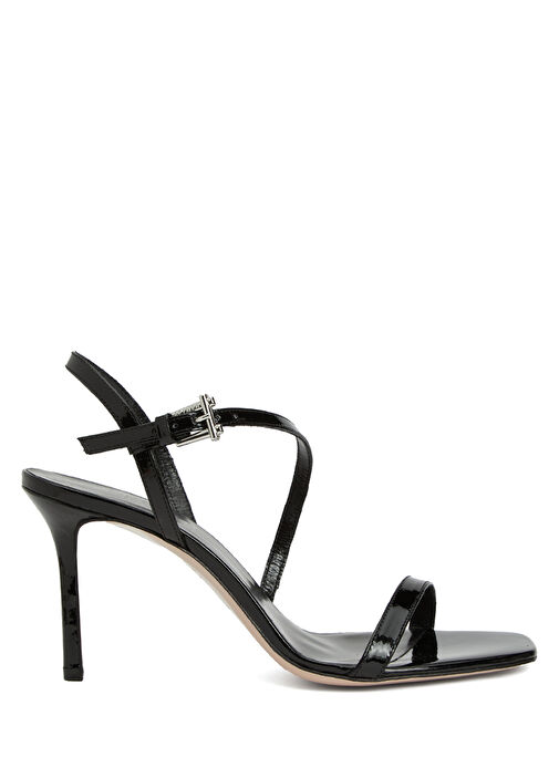 Siyah Kadın Rugan Sandalet - Görsel 7