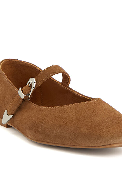 Tütün Kadın Deri Babet - Görsel 7