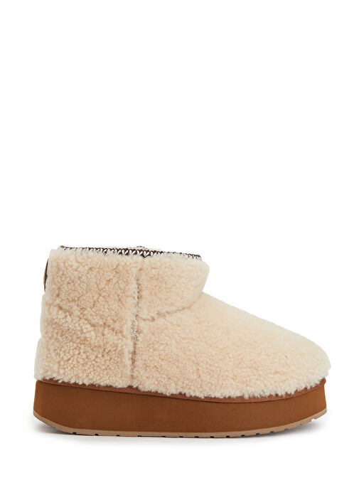 Stinger Micro Flatform Teddy Kadın Deri Bot - Görsel 2