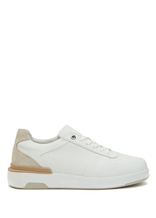Beyaz Erkek Deri Sneaker - Görsel 2