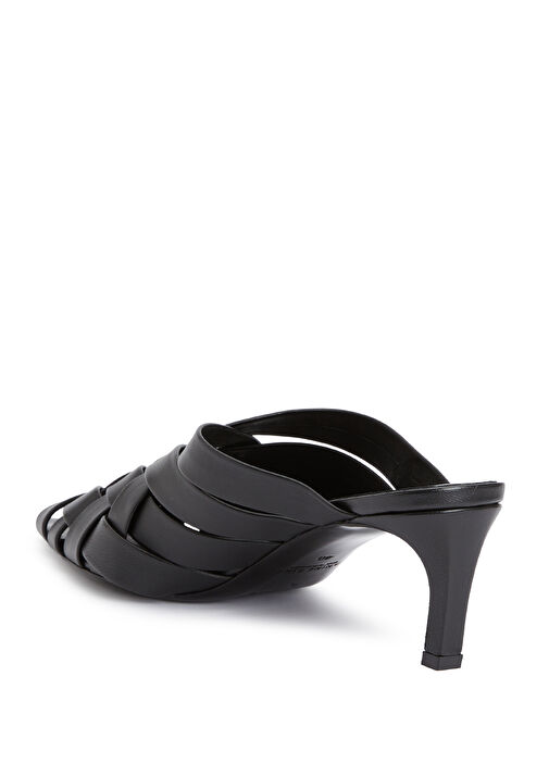 Eva Siyah Kadın Deri Terlik - Görsel 4