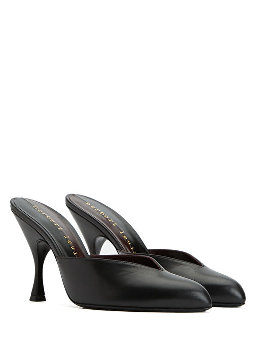 Sitting Pretty Siyah Kadın Deri Terlik - Görsel 3