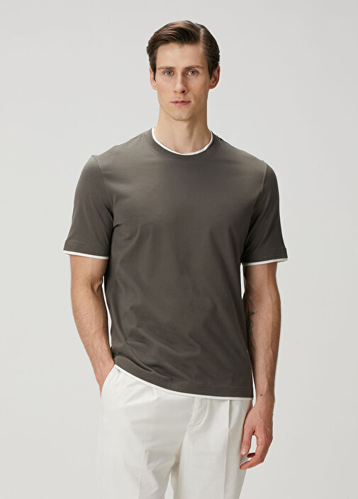 Brunello Cucinelli - Kahverengi T-shirt - Kahverengi
