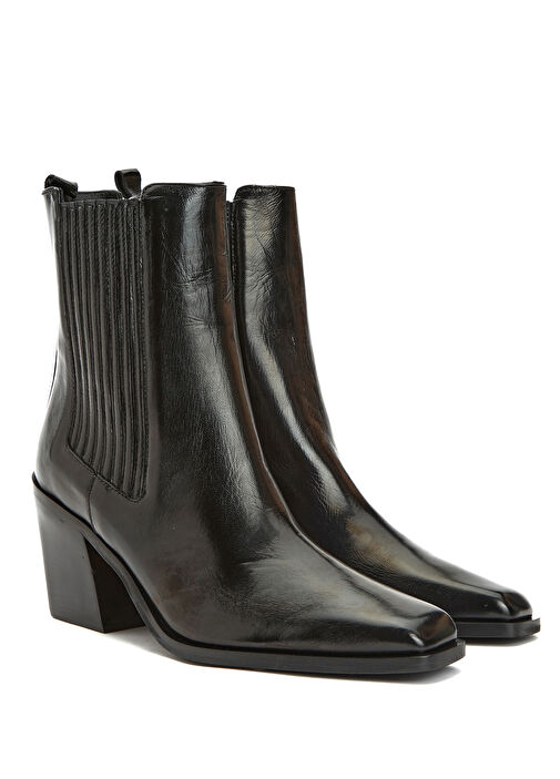 Siyah Kadın Deri Bot - Görsel 3