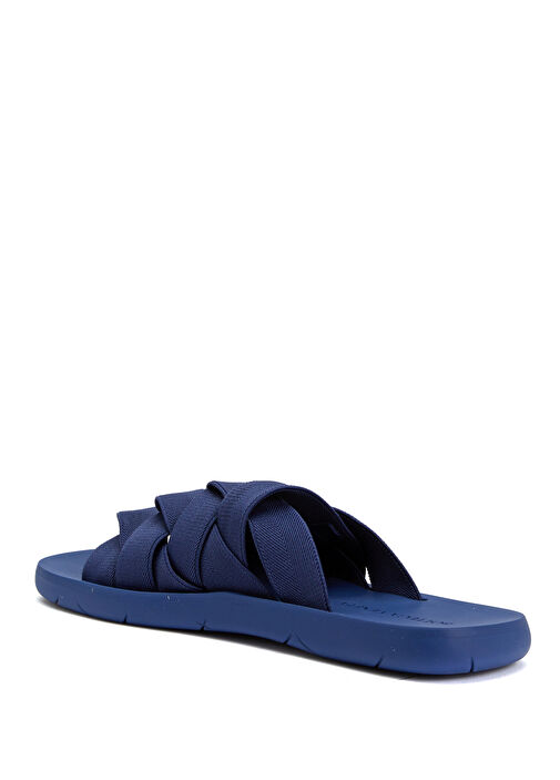 Lacivert Bant Detaylı Erkek Terlik - Görsel 4