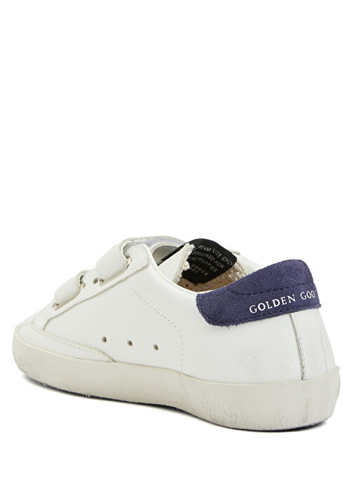 Old School EDT Mavi Beyaz Erkek Çocuk Deri Sneaker - Görsel 4