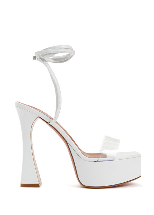 Sita Beyaz Kadın Deri Sandalet - Görsel 2