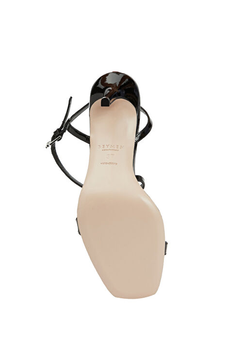 Siyah Kadın Rugan Sandalet - Görsel 6