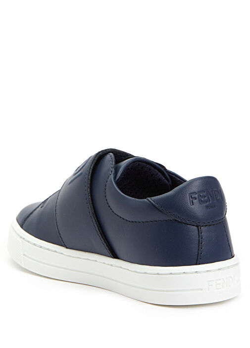 Mavi Logolu Unisex Çocuk Deri Sneaker - Görsel 4