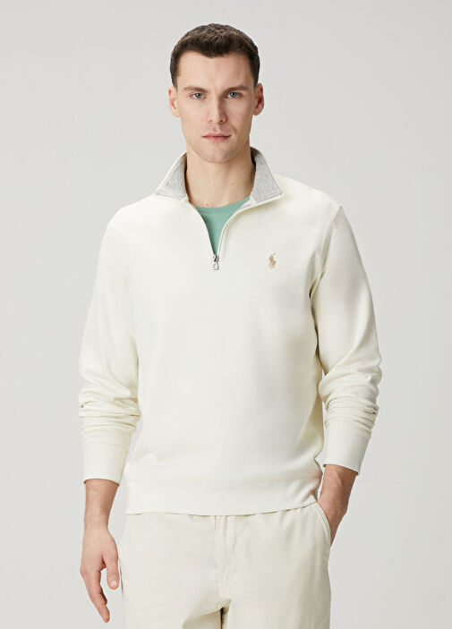 Polo Ralph Lauren Naturel Erkek Naturel Yakası Fermuarlı