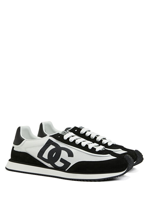 Siyah Beyaz Logolu Erkek Sneaker - Görsel 3
