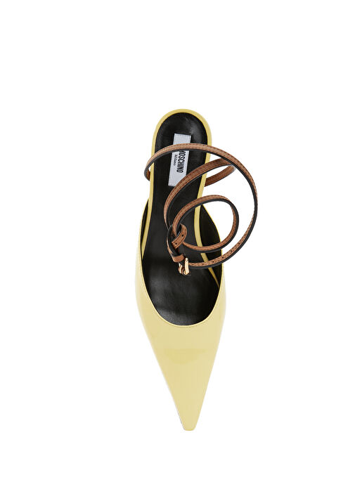 Milano Sarı Deri Topuklu Ayakkabı - Görsel 5