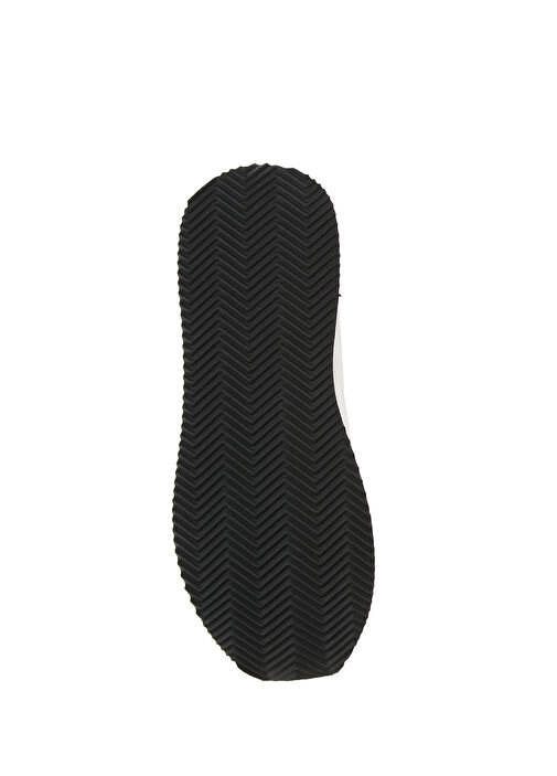 Siyah Beyaz Logo Detaylı Erkek Deri Sneaker - Görsel 6