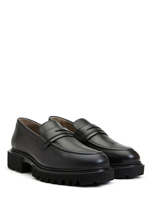 Siyah Erkek Deri Loafer - Görsel 3
