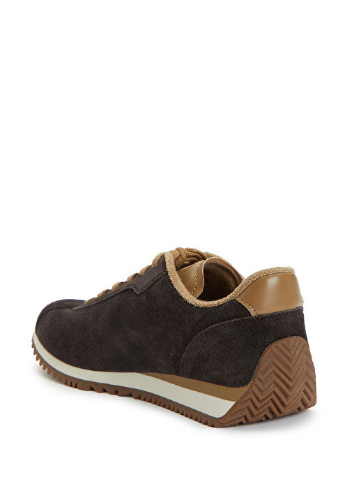 Rhodes Koyu Kahverengi Kadın Süet Sneaker - Görsel 4