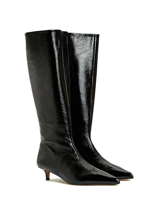 Siyah Kadın Deri Çizme - Görsel 3