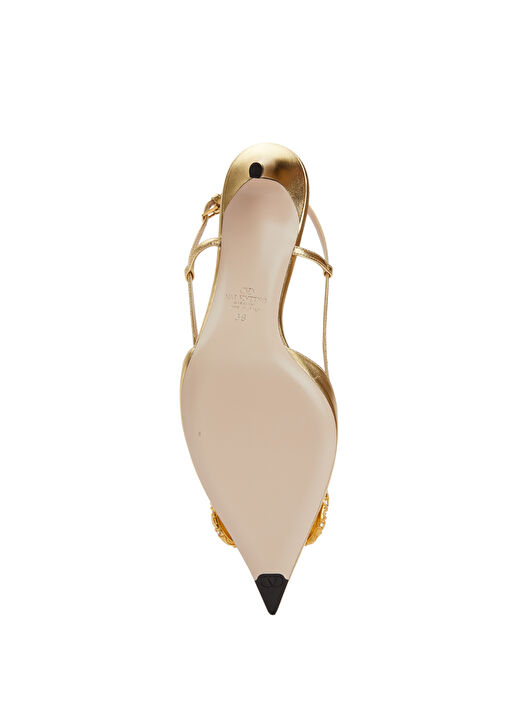 VLogo Gold Deri Topuklu Ayakkabı - Görsel 6