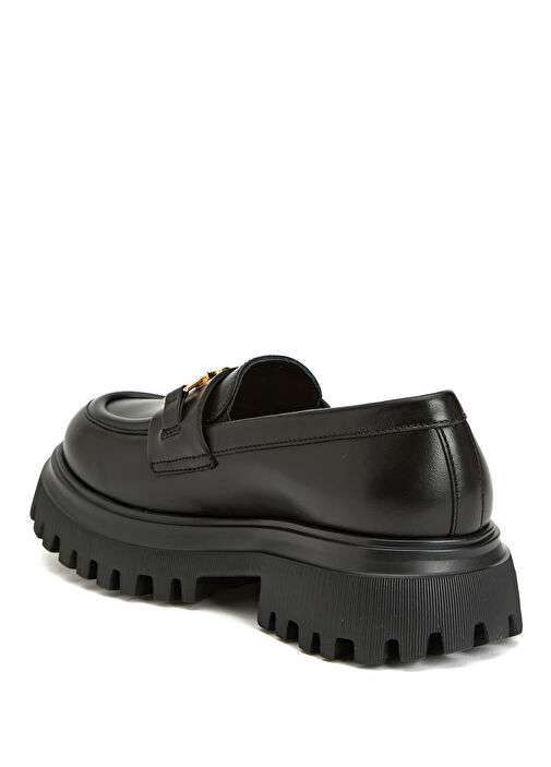 Siyah Kız Çocuk Deri Ayakkabı - Görsel 4