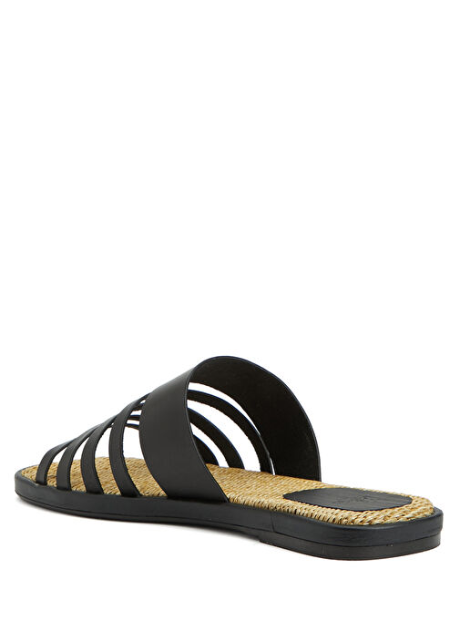 Siyah Kadın Deri Terlik - Görsel 4