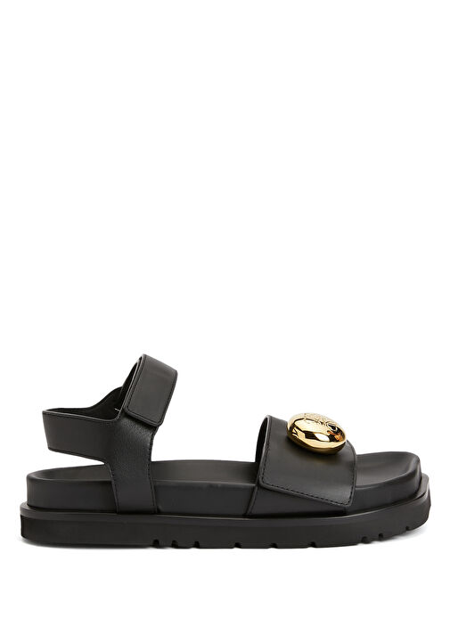 Pebble Siyah Kadın Deri Sandalet - Görsel 2