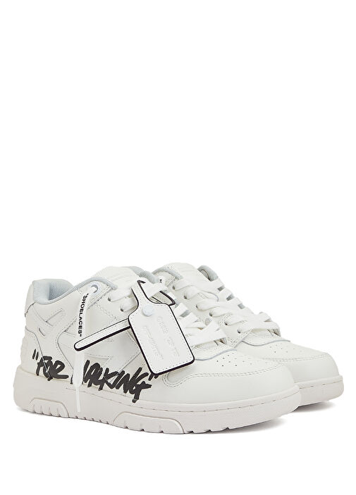 Beyaz Kadın Deri Sneaker - Görsel 3