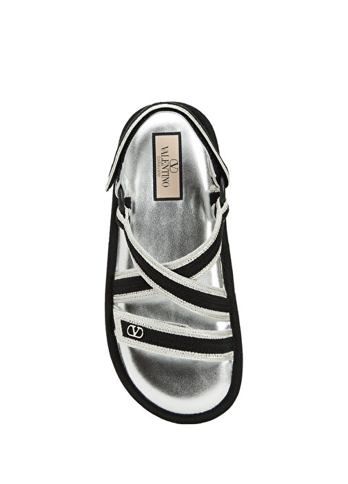 Siyah Silver Kadın Deri Sandalet - Görsel 5