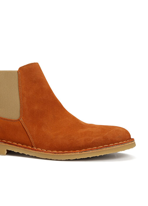 Turuncu Kadın Deri Bot - Görsel 6