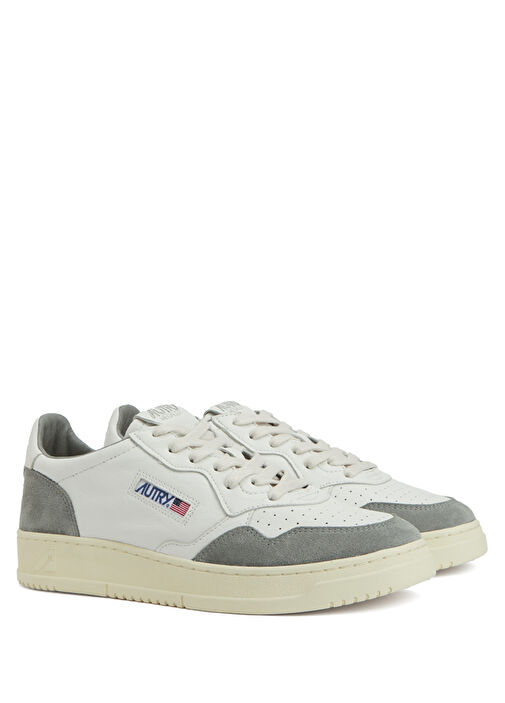 Medalist Beyaz Gri Erkek Deri Sneaker - Görsel 3
