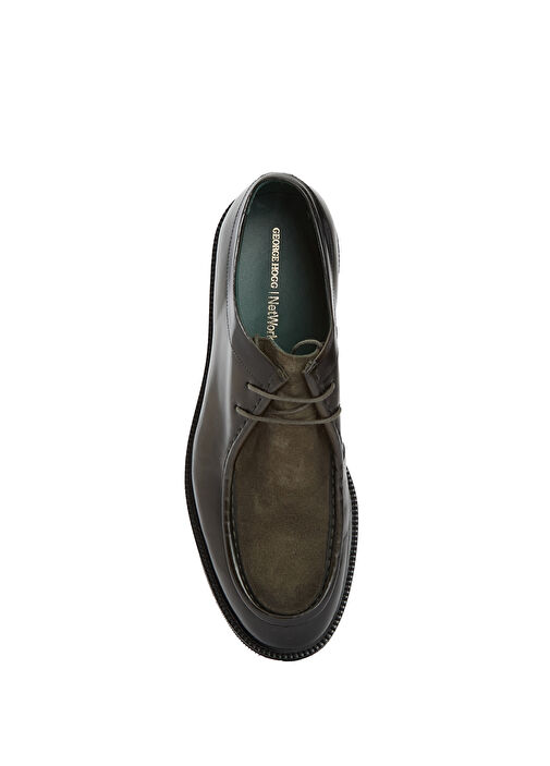 Haki Süet Garnili Erkek Deri Sneaker - Görsel 5