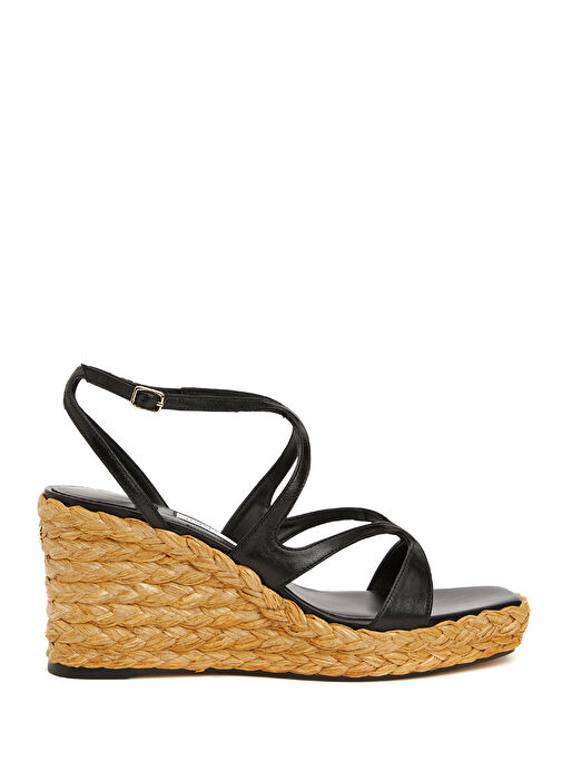 Ayla Siyah Kadın Deri Espadril - Görsel 2