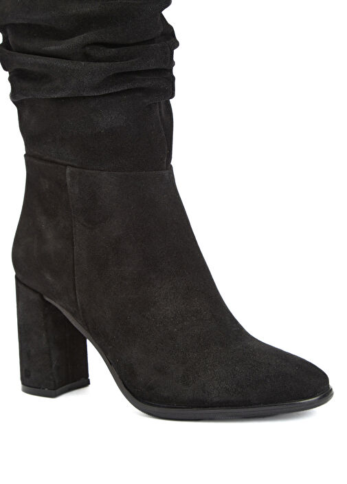 Siyah Büzgülü Kadın Çizme - Görsel 7