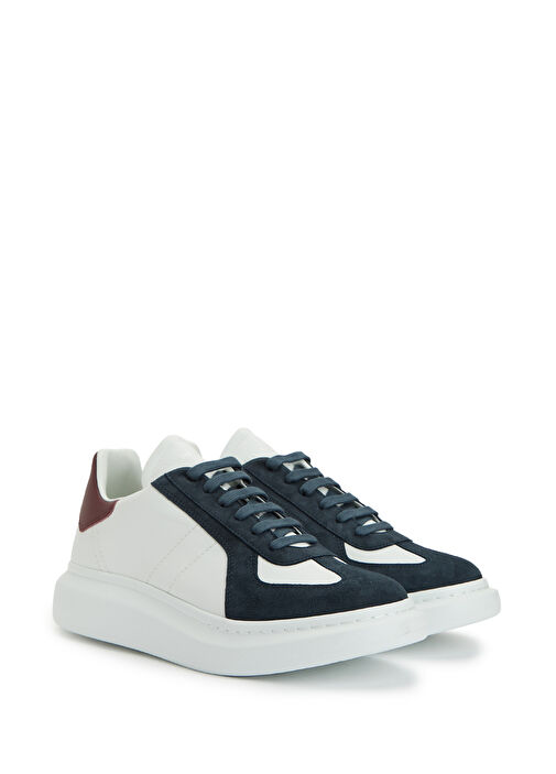 Oversized Çok Renkli Erkek Deri Sneaker - Görsel 3