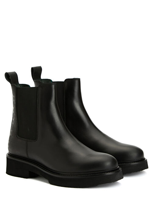 Siyah Kadın Deri Bot - Görsel 3