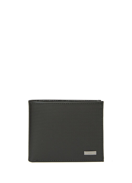 Siyah Çizgi Dokulu Erkek Deri Cüzdan
