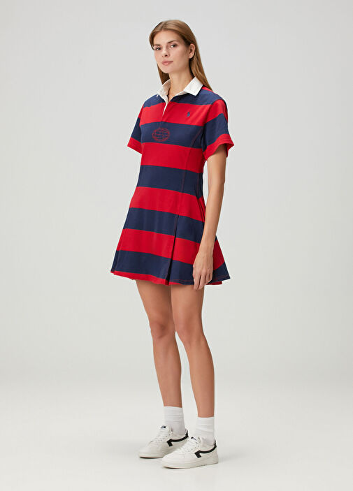 blue paisley dress shirt Polo Style Striped Dress - Pink main image 1