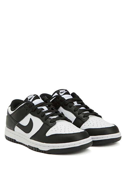 Dunk Low Siyah Beyaz Kadın Deri Sneaker - Görsel 3