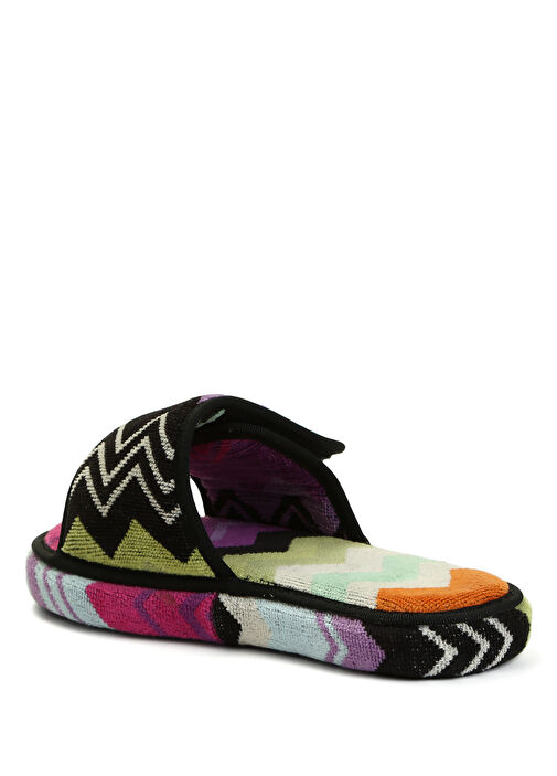 Colorblocked Zikzak Desenli Kadın Terlik - Görsel 6