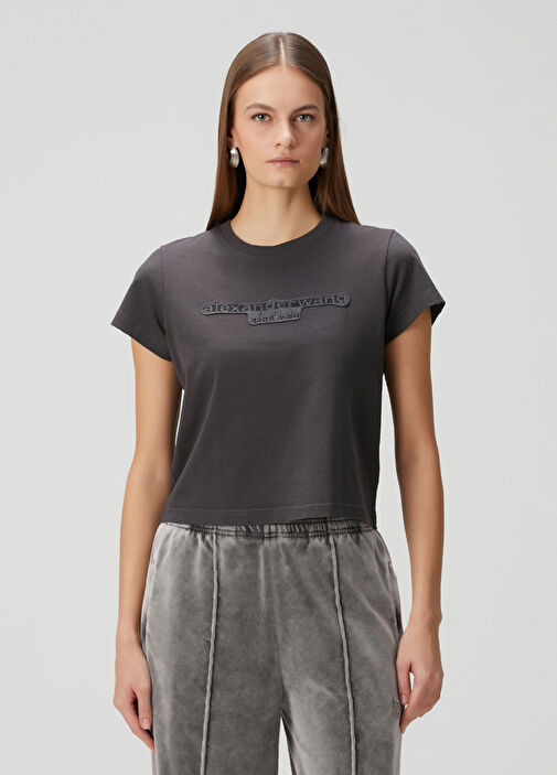 Alexander Wang Siyah Kadın Siyah Logolu T-shirt 1865711 | Beymen