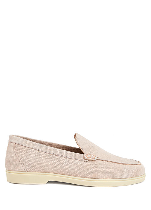 Pudra Kadın Süet Loafer - Görsel 2