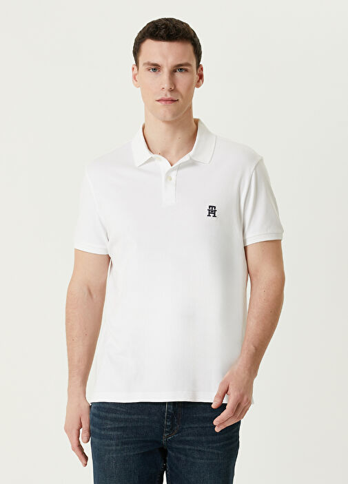 Tommy Hilfiger Beyaz Polo Yaka T shirt Beyaz