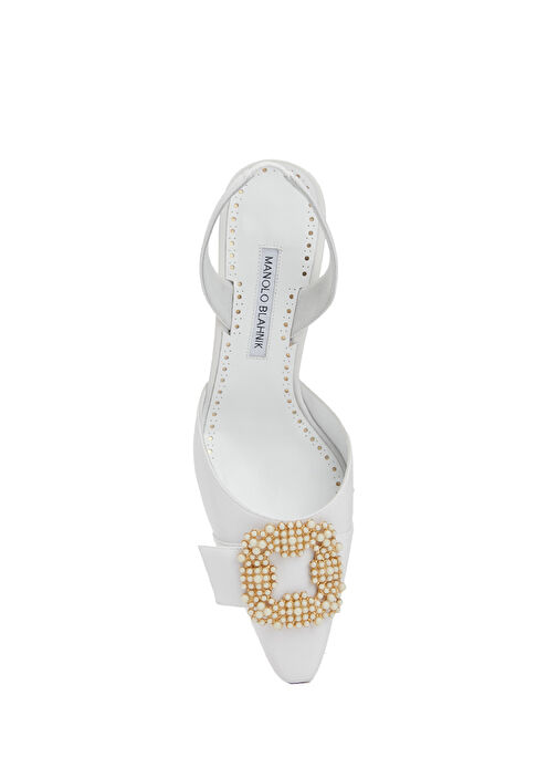 Gibsli Bridal Ekru İpek Topuklu Ayakkabı - Görsel 5