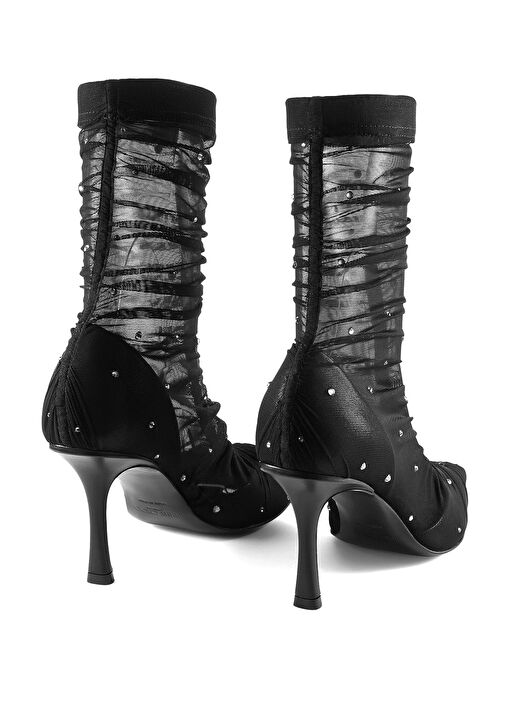 Lotta Siyah Taş İşlemeli Kadın Bot - Görsel 4